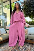 Sandbar Linen Blend Pop Over Shirt Indian Pink